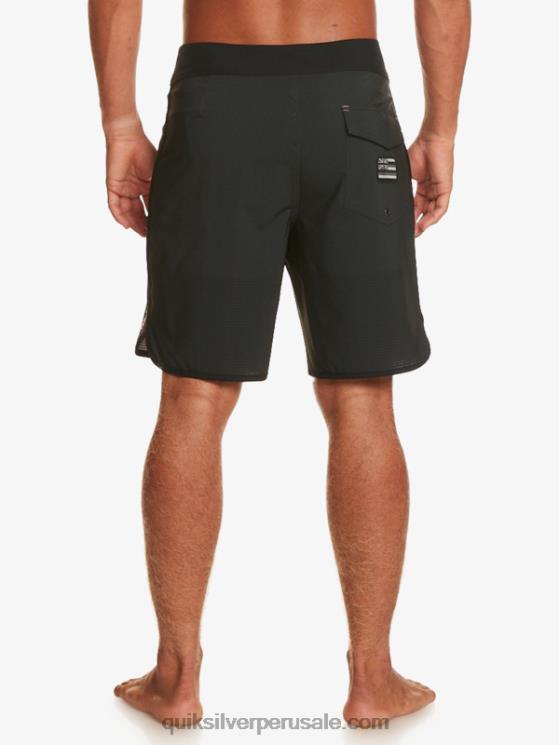 Quiksilver N8LNT21 hombres negro shorts de playa highlite festoneado 19