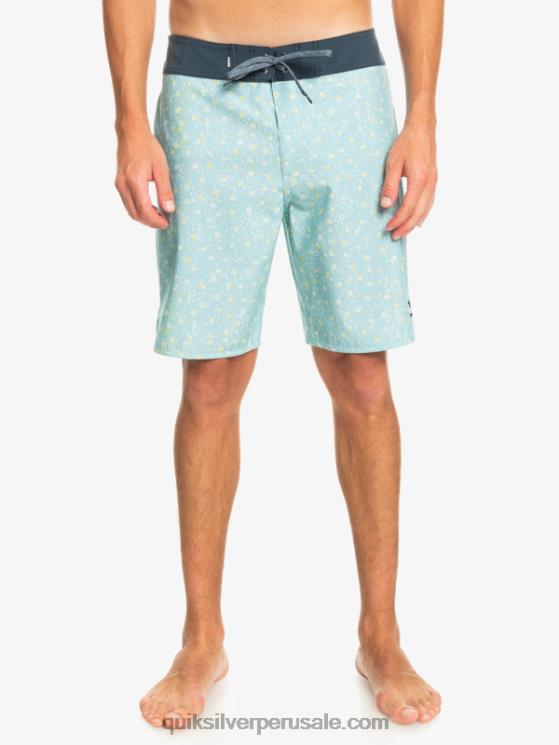 Quiksilver N8LNT220 hombres cielo azul shorts de playa surfsilk festoneado 19