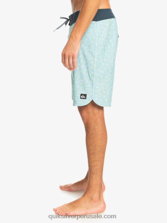 Quiksilver N8LNT220 hombres cielo azul shorts de playa surfsilk festoneado 19