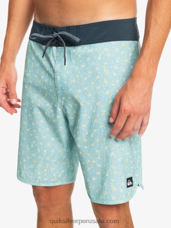 Quiksilver N8LNT220 hombres cielo azul shorts de playa surfsilk festoneado 19