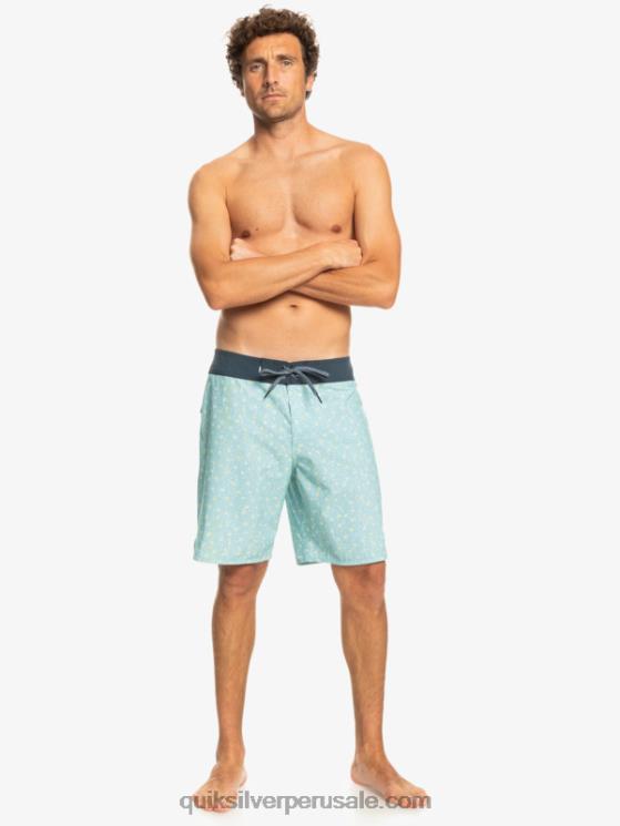 Quiksilver N8LNT220 hombres cielo azul shorts de playa surfsilk festoneado 19