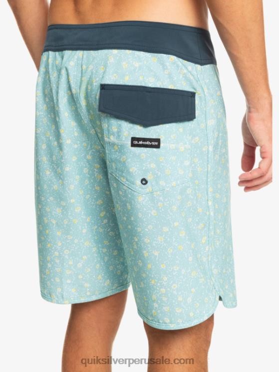 Quiksilver N8LNT220 hombres cielo azul shorts de playa surfsilk festoneado 19