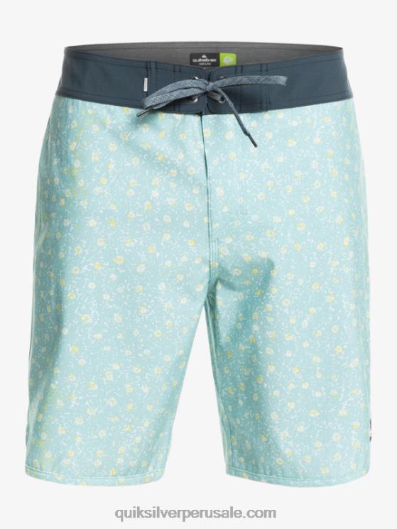 Quiksilver N8LNT220 hombres cielo azul shorts de playa surfsilk festoneado 19