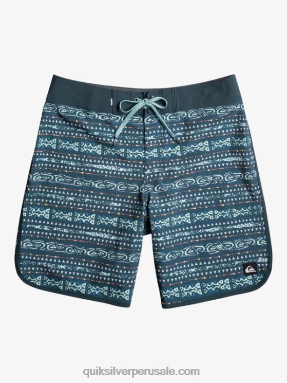 Quiksilver N8LNT221 hombres azul marino medianoche shorts de playa surfsilk festoneado 19