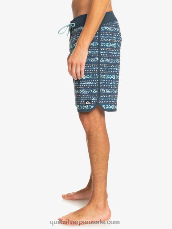 Quiksilver N8LNT221 hombres azul marino medianoche shorts de playa surfsilk festoneado 19