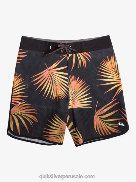 Quiksilver N8LNT23 hombres rojo mineral shorts de playa highlite festoneado 19