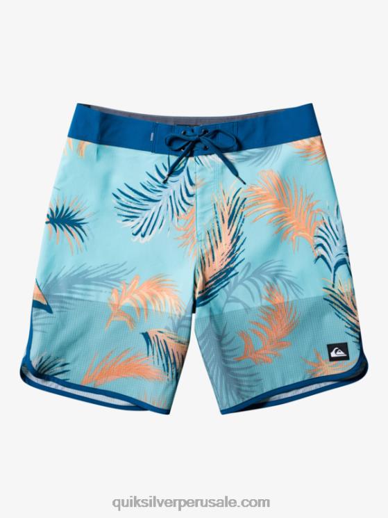 Quiksilver N8LNT27 hombres azul marroquí shorts de playa highlite festoneado 19