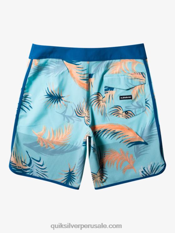 Quiksilver N8LNT27 hombres azul marroquí shorts de playa highlite festoneado 19