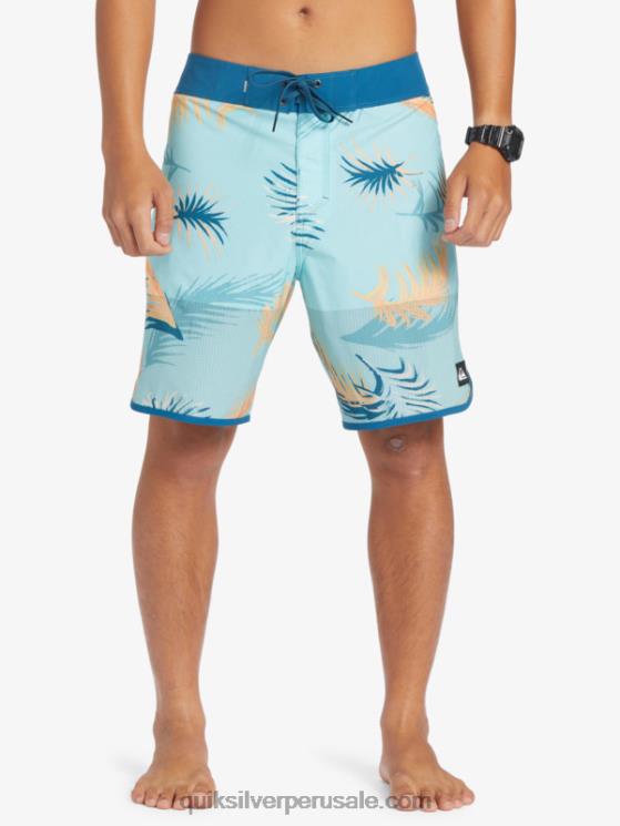 Quiksilver N8LNT27 hombres azul marroquí shorts de playa highlite festoneado 19