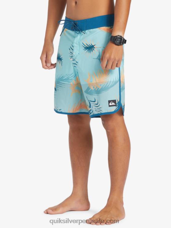 Quiksilver N8LNT27 hombres azul marroquí shorts de playa highlite festoneado 19