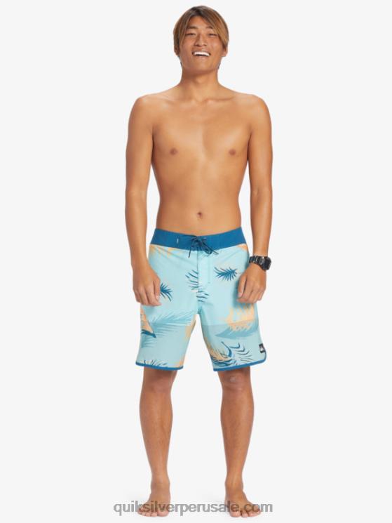 Quiksilver N8LNT27 hombres azul marroquí shorts de playa highlite festoneado 19