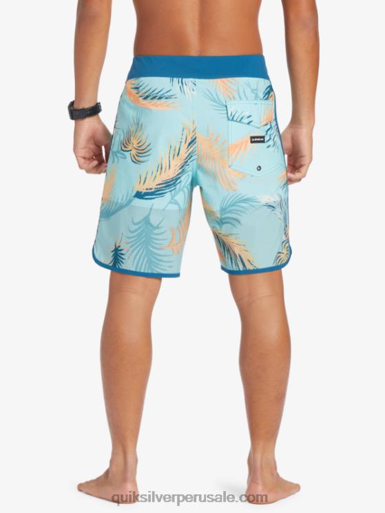 Quiksilver N8LNT27 hombres azul marroquí shorts de playa highlite festoneado 19