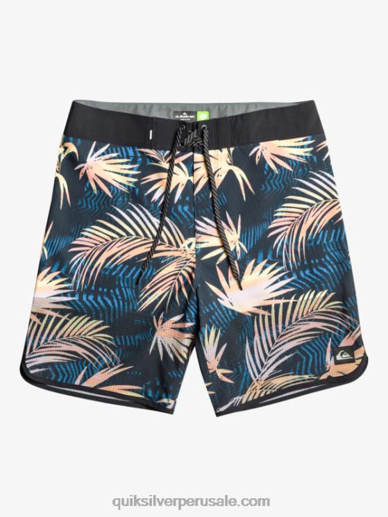 Quiksilver N8LNT31 hombres negro shorts de playa highlite festoneado 19