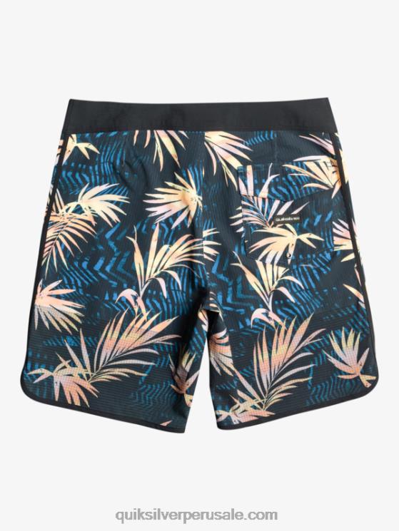 Quiksilver N8LNT31 hombres negro shorts de playa highlite festoneado 19