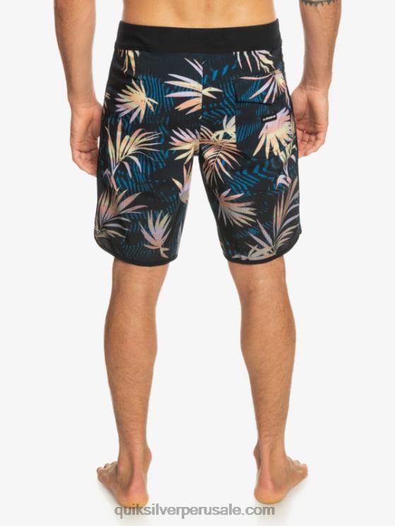 Quiksilver N8LNT31 hombres negro shorts de playa highlite festoneado 19