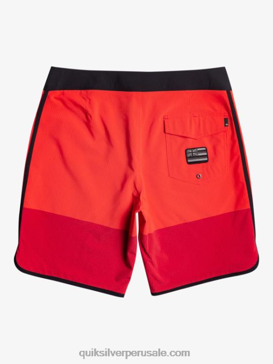 Quiksilver N8LNT32 hombres rojo de alto riesgo shorts de playa highlite festoneado 19