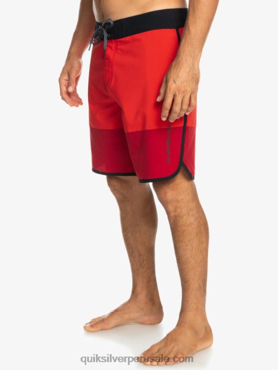Quiksilver N8LNT32 hombres rojo de alto riesgo shorts de playa highlite festoneado 19