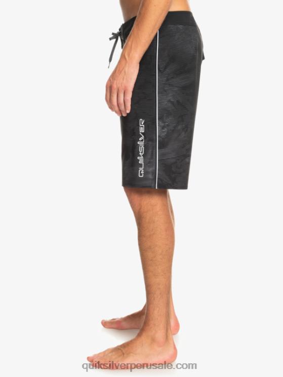 Quiksilver N8LNT335 hombres negro surfsilk masivo 20 shorts de baño