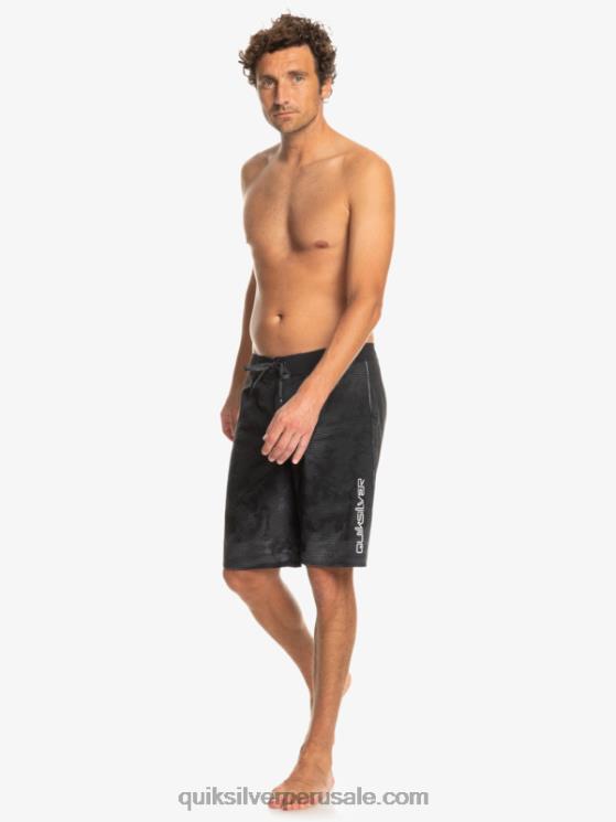 Quiksilver N8LNT335 hombres negro surfsilk masivo 20 shorts de baño