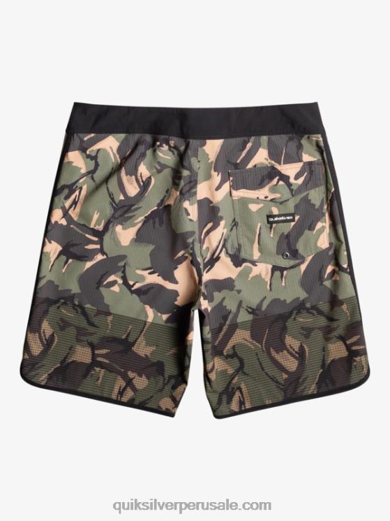 Quiksilver N8LNT33 hombres camuflaje shorts de playa highlite festoneado 19