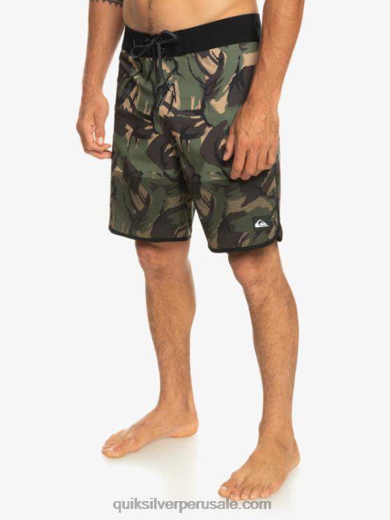 Quiksilver N8LNT33 hombres camuflaje shorts de playa highlite festoneado 19