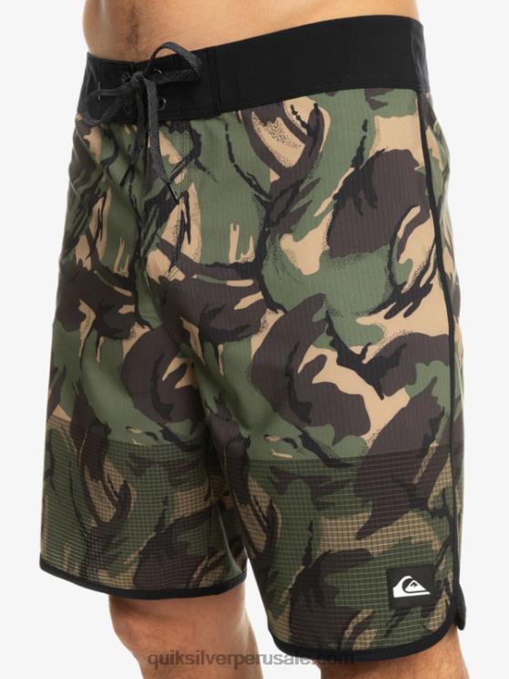 Quiksilver N8LNT33 hombres camuflaje shorts de playa highlite festoneado 19