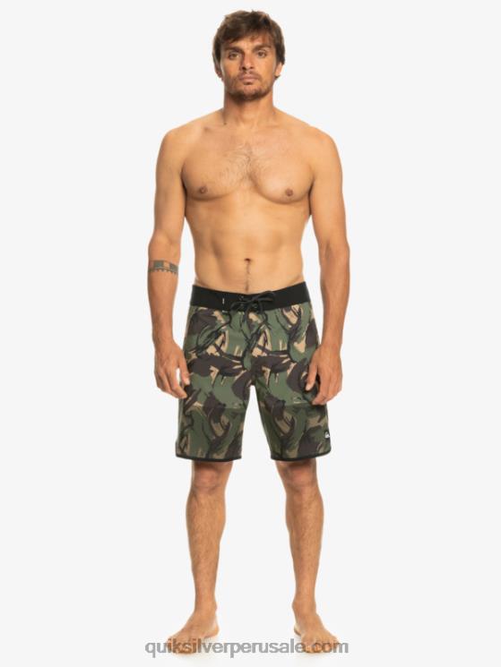Quiksilver N8LNT33 hombres camuflaje shorts de playa highlite festoneado 19