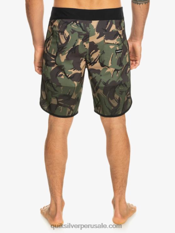 Quiksilver N8LNT33 hombres camuflaje shorts de playa highlite festoneado 19