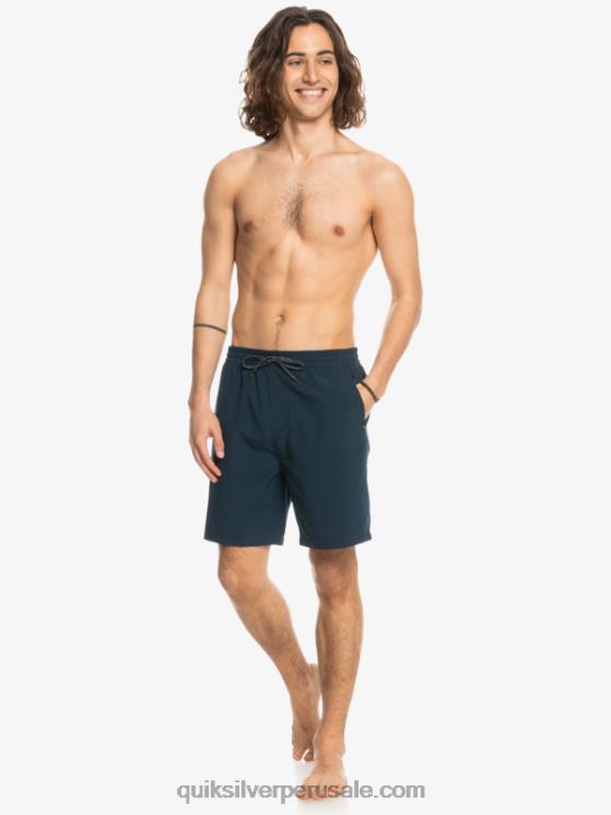 Quiksilver N8LNT349 hombres chaqueta azul marino shorts elásticos ocean 18 anfibios