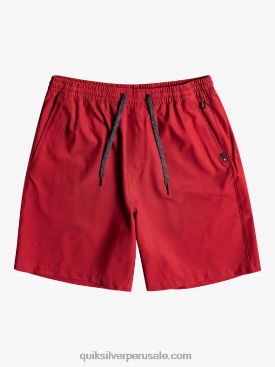 Quiksilver N8LNT350 hombres vino rubí shorts elásticos ocean 18 anfibios