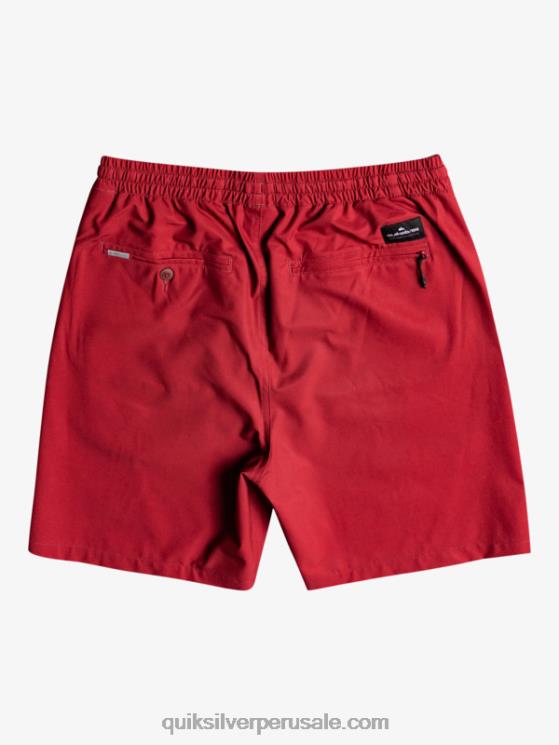 Quiksilver N8LNT350 hombres vino rubí shorts elásticos ocean 18 anfibios