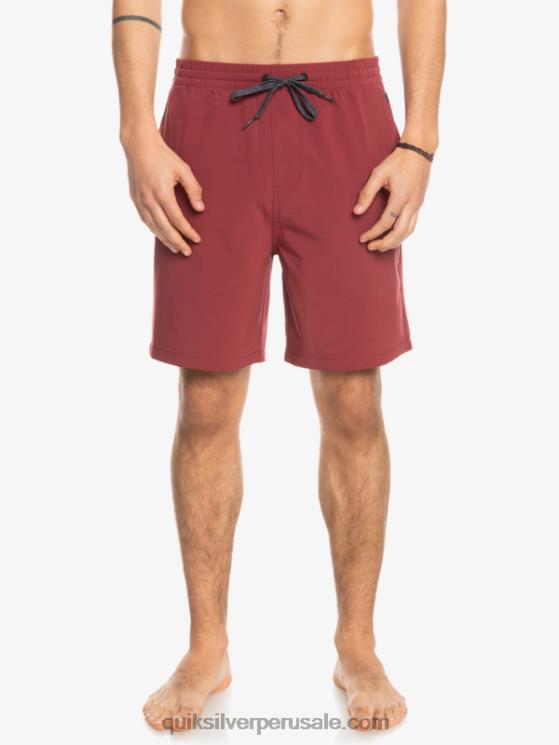 Quiksilver N8LNT350 hombres vino rubí shorts elásticos ocean 18 anfibios