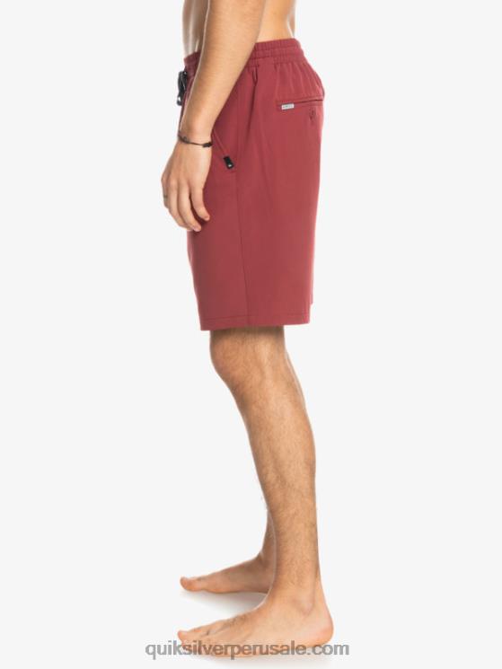 Quiksilver N8LNT350 hombres vino rubí shorts elásticos ocean 18 anfibios