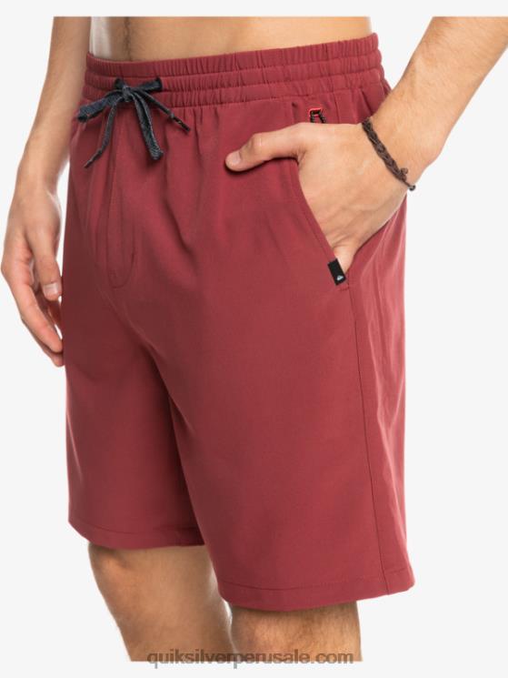Quiksilver N8LNT350 hombres vino rubí shorts elásticos ocean 18 anfibios