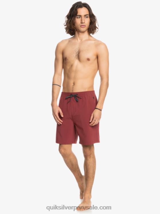 Quiksilver N8LNT350 hombres vino rubí shorts elásticos ocean 18 anfibios