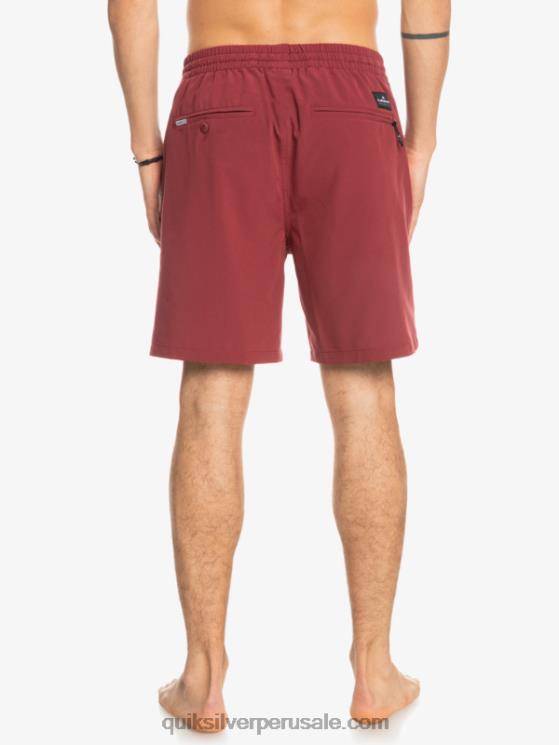 Quiksilver N8LNT350 hombres vino rubí shorts elásticos ocean 18 anfibios