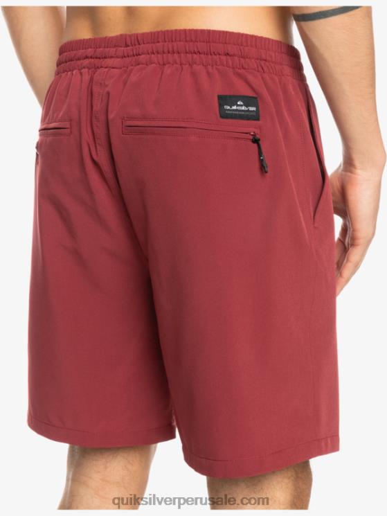 Quiksilver N8LNT350 hombres vino rubí shorts elásticos ocean 18 anfibios