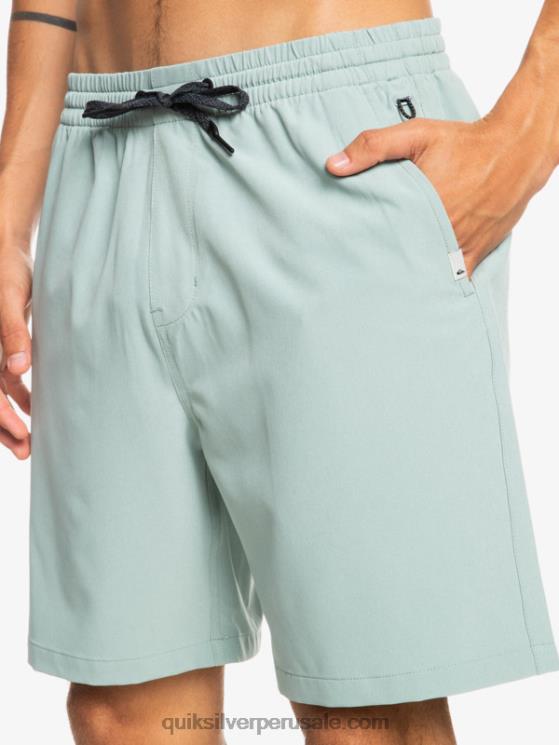 Quiksilver N8LNT352 hombres entorno verde shorts elásticos ocean 18 anfibios