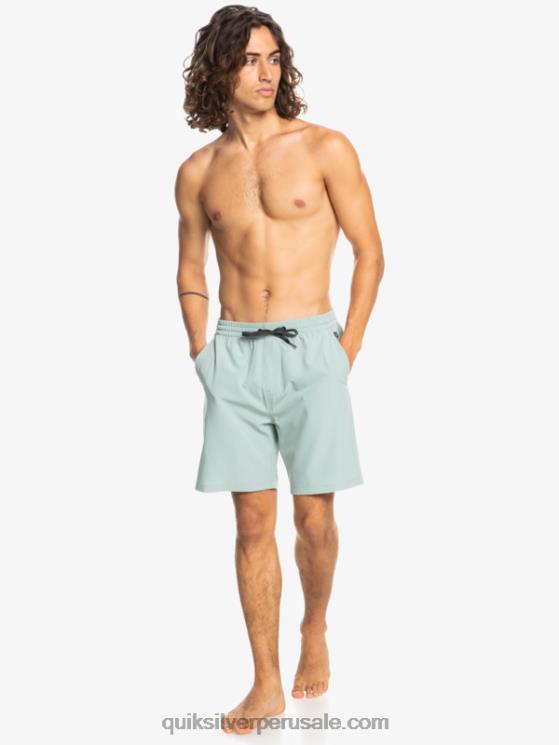 Quiksilver N8LNT352 hombres entorno verde shorts elásticos ocean 18 anfibios