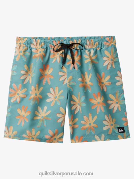 Quiksilver N8LNT353 hombres camafeo azul remezclar 17 voleas