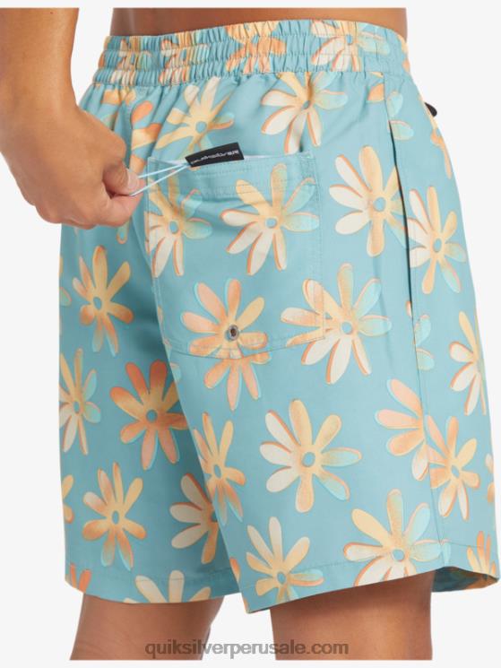 Quiksilver N8LNT353 hombres camafeo azul remezclar 17 voleas