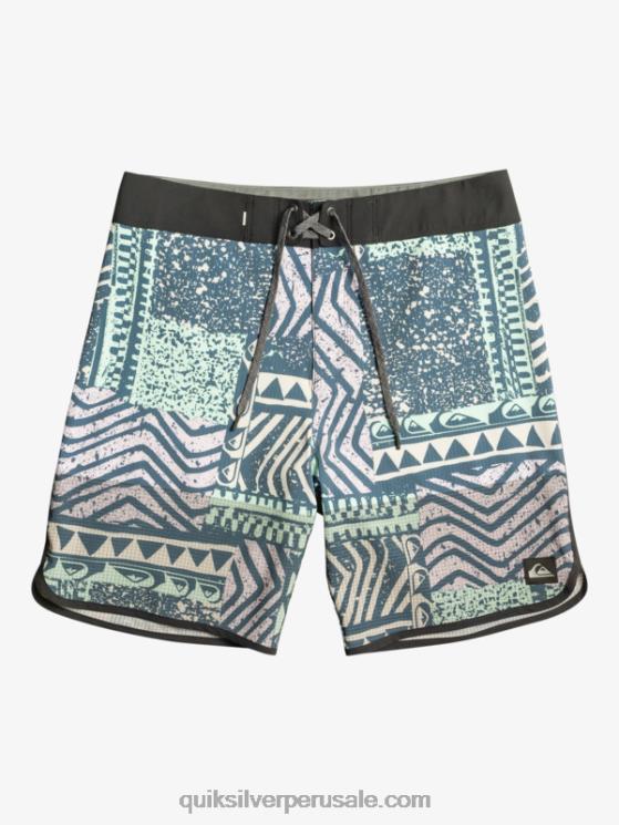 Quiksilver N8LNT36 hombres azul marino medianoche shorts de playa highlite festoneado 19