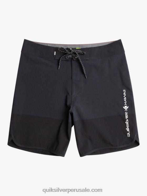 Quiksilver N8LNT37 hombres negro shorts de playa highlite festoneado 19