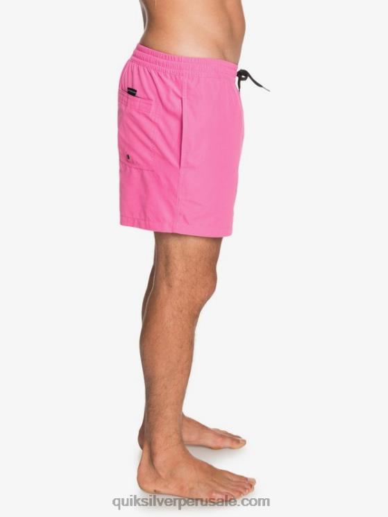 Quiksilver N8LNT467 hombres rosa carmín todos los días 15 voleas