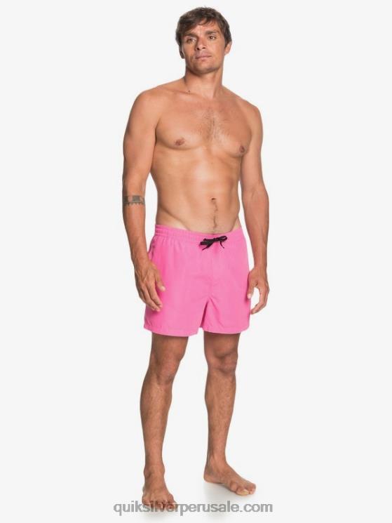 Quiksilver N8LNT467 hombres rosa carmín todos los días 15 voleas