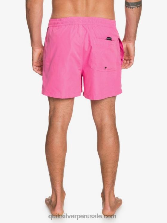 Quiksilver N8LNT467 hombres rosa carmín todos los días 15 voleas