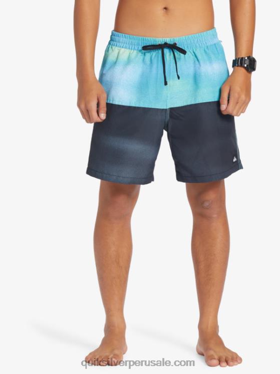 Quiksilver N8LNT482 hombres río azul logo a tope 17 voleas