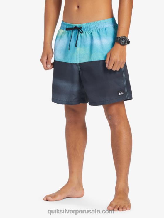 Quiksilver N8LNT482 hombres río azul logo a tope 17 voleas