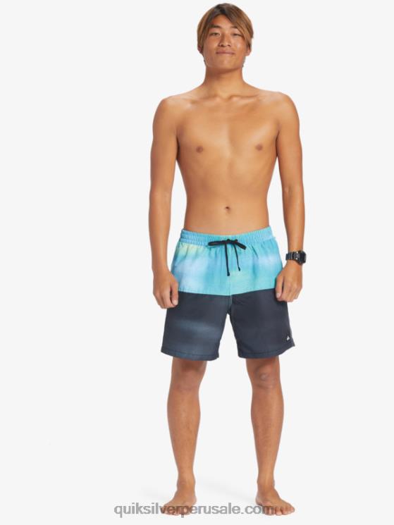 Quiksilver N8LNT482 hombres río azul logo a tope 17 voleas