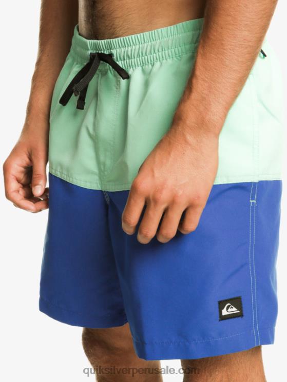 Quiksilver N8LNT485 hombres snorkel azul logo a tope 17 voleas